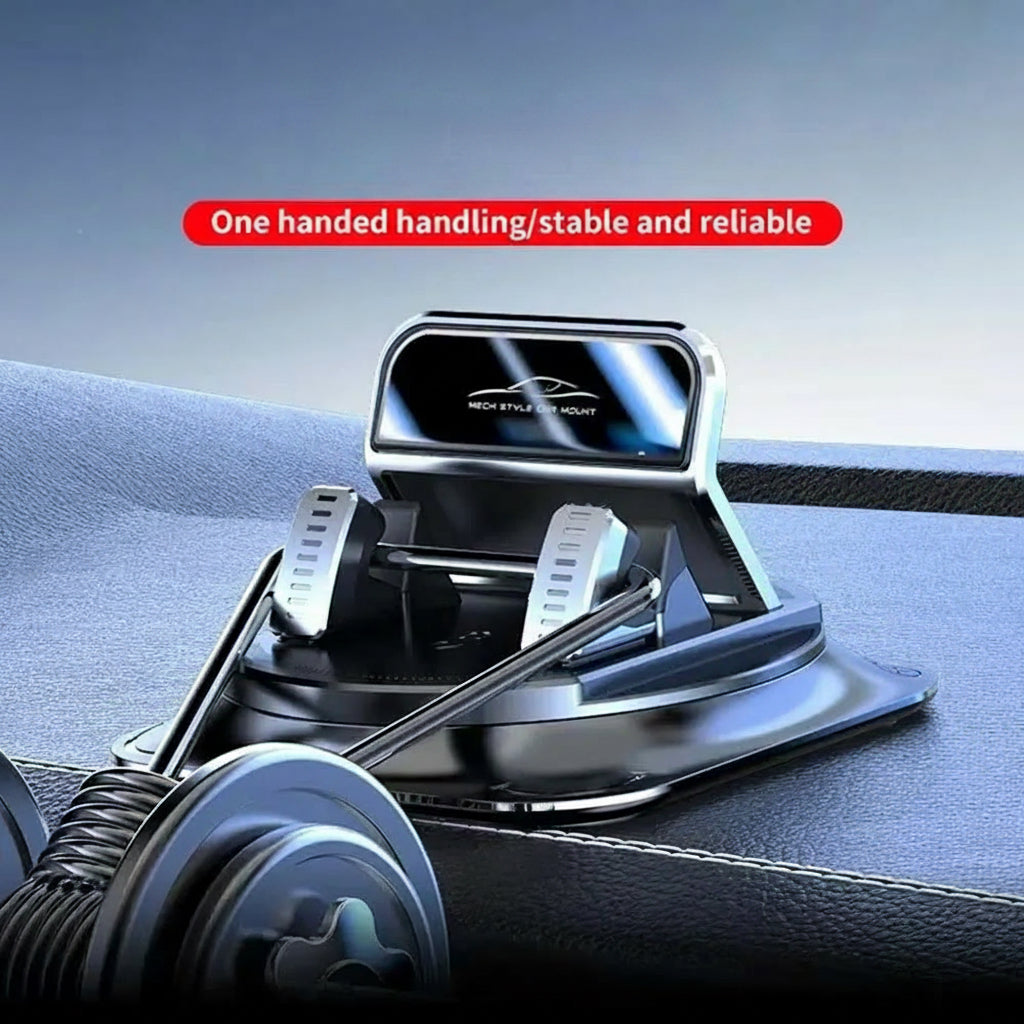 Universal Car Phone Mount Anti-Slip Silicone Dashboard Holder 360-Degree Free Rotation Head-Up Navigation Stand for Mobile Phone